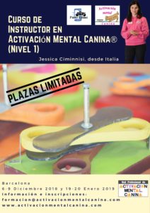 Cartel Curso Instructor Activación Mental Canina (Nivel 1)