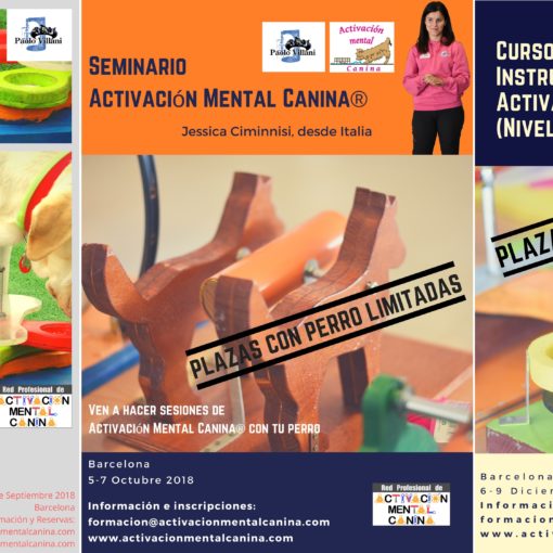 Carteles eventos Activación Mental Canina® 2018