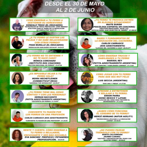 Cartel 1er Congreso Online Internacional de Adiestramiento y Educación Canina
