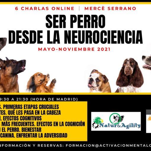 Cartel Charlas Online - Ser Perro desde la Neurociencia