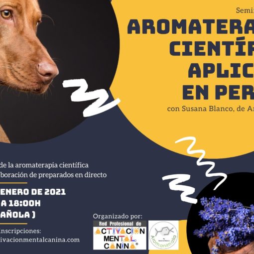 Cartel Seminario Aromaterapia Científica aplicada en perros